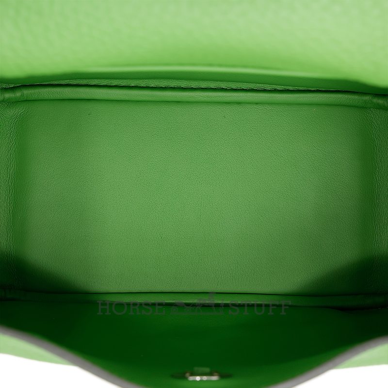 Hermès Lindy Mini Vert Yucca Clemence PHW