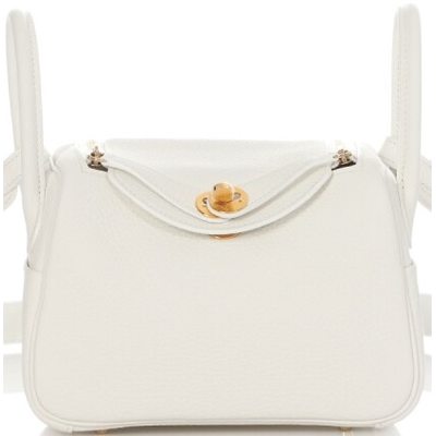 Hermès Lindy Mini White Clemence GHW