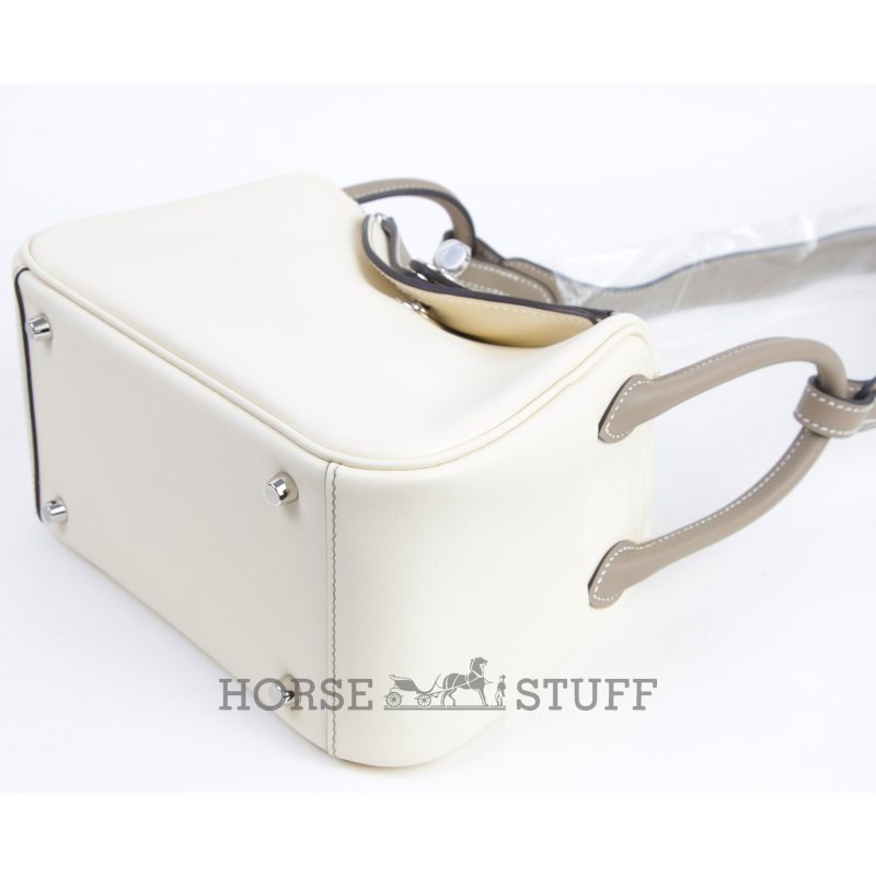 Hermès Lindy Mini Special Order HSS Nata / Etoupe Swift PHW