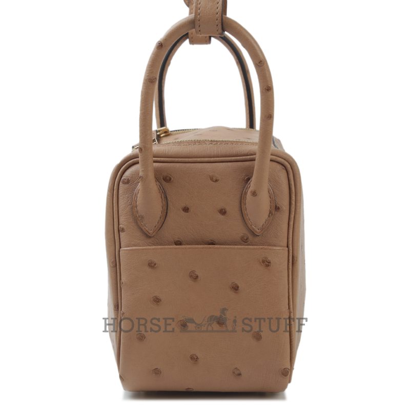 Hermès Lindy Mini Chai Ostrich GHW
