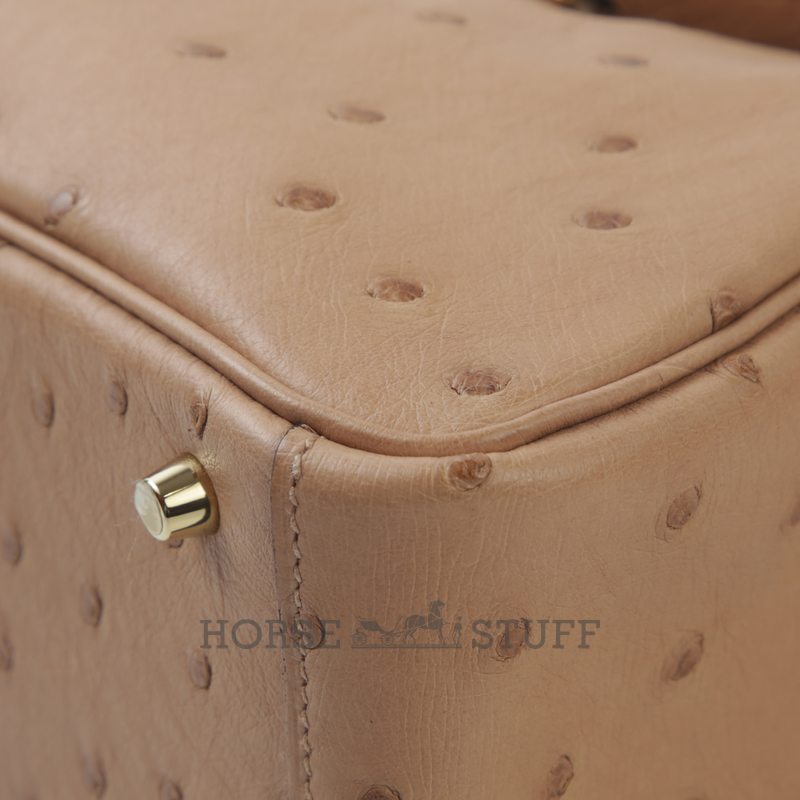 Hermès Lindy Mini Chai Ostrich GHW