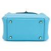Hermès Lindy Mini Blue du Nord Swift GHW