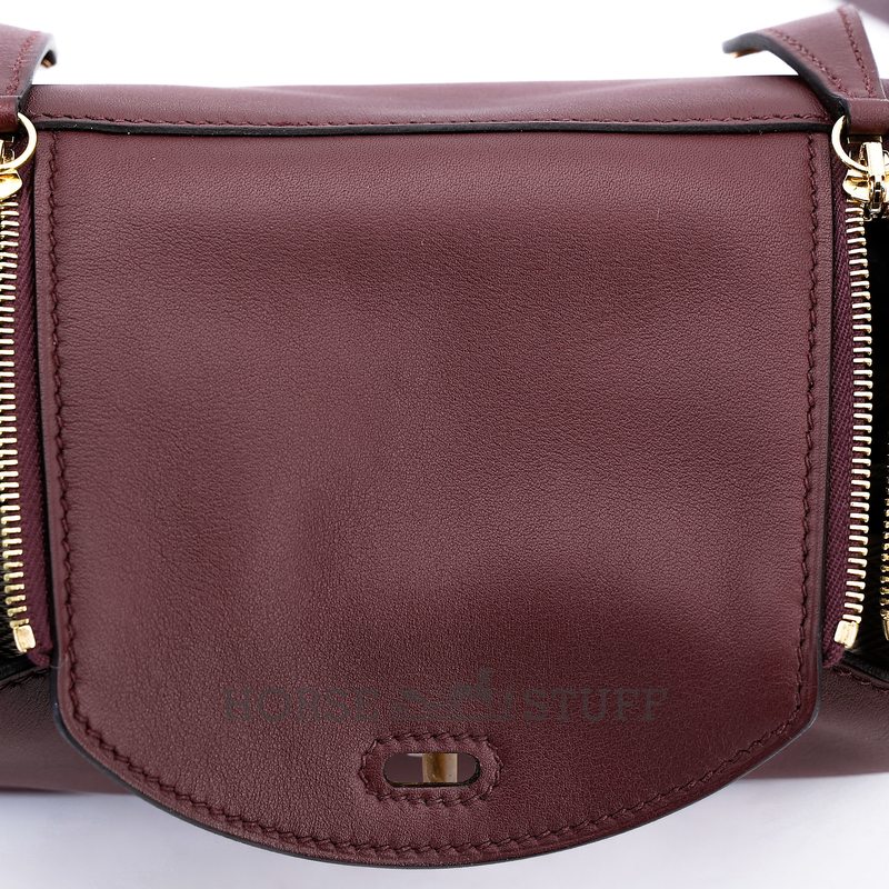 Hermès Lindy Mini Bordeaux Swift GHW