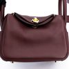 Hermès Lindy Mini Bordeaux Swift GHW