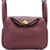 Hermès Lindy Mini Bordeaux Swift GHW