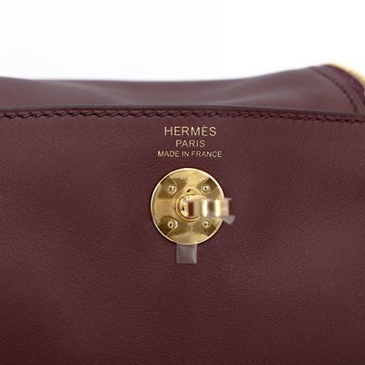Hermès Lindy Mini Bordeaux Swift GHW
