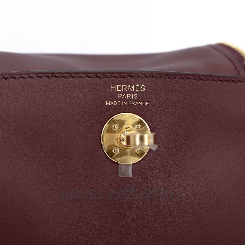 Hermès Lindy Mini Bordeaux Swift GHW
