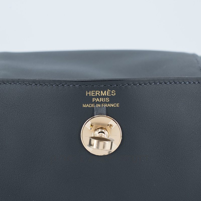 Hermès Lindy Mini Gris Misty Swift Permabrass