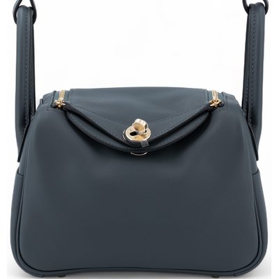 Hermès Lindy Mini Gris Misty Swift Permabrass