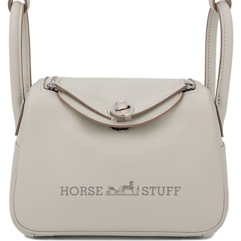 Hermès Lindy Mini Gris Pearl Swift PHW