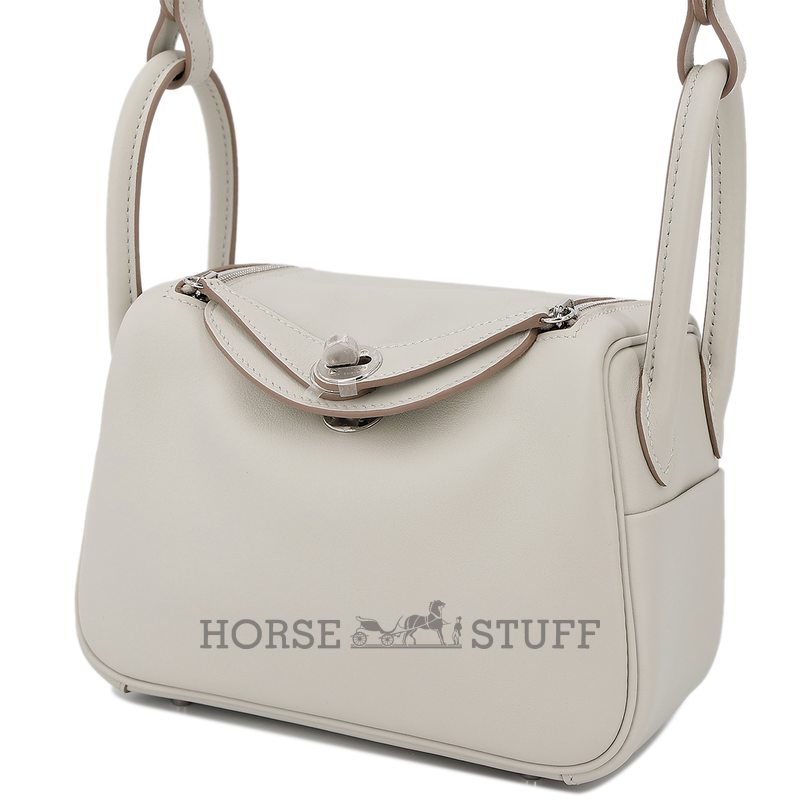 Hermès Lindy Mini Gris Pearl Swift PHW