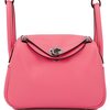 Hermès Lindy Mini Rose Azalee Swift PHW