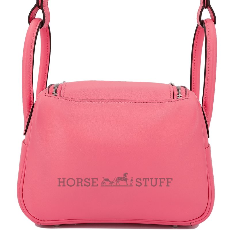 Hermès Lindy Mini Rose Azalee Swift PHW