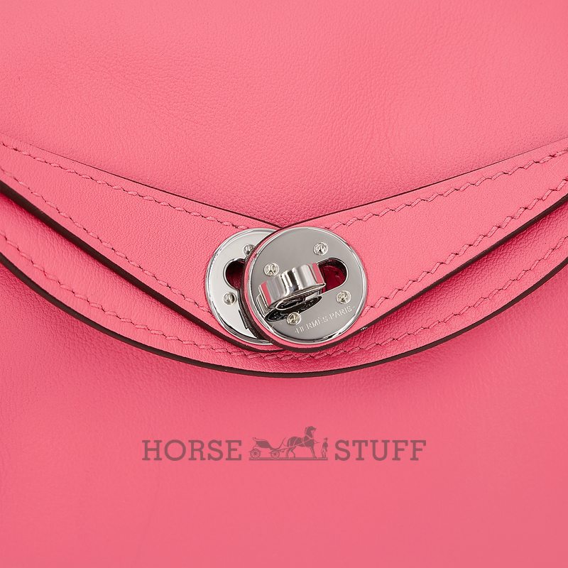 Hermès Lindy Mini Rose Azalee Swift PHW