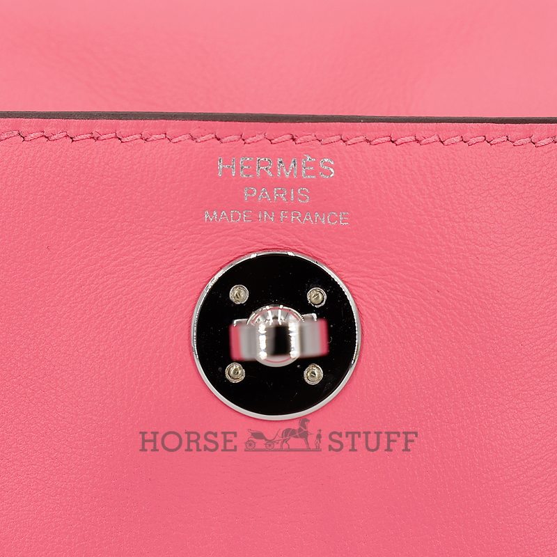 Hermès Lindy Mini Rose Azalee Swift PHW