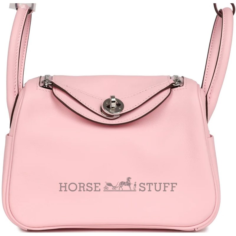 Hermès Lindy Mini Rose Sakura Swift PHW