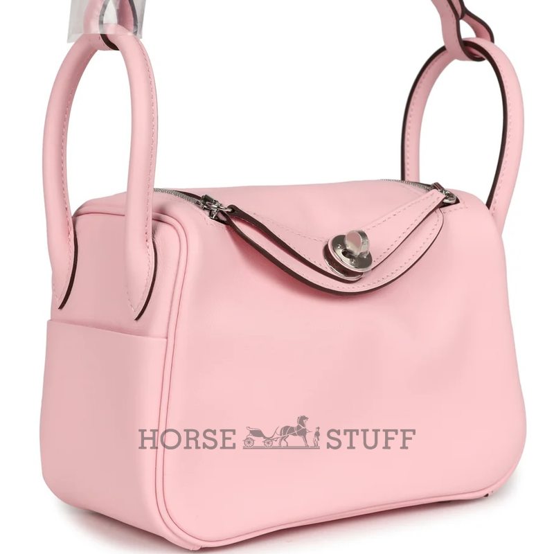 Hermès Lindy Mini Rose Sakura Swift PHW
