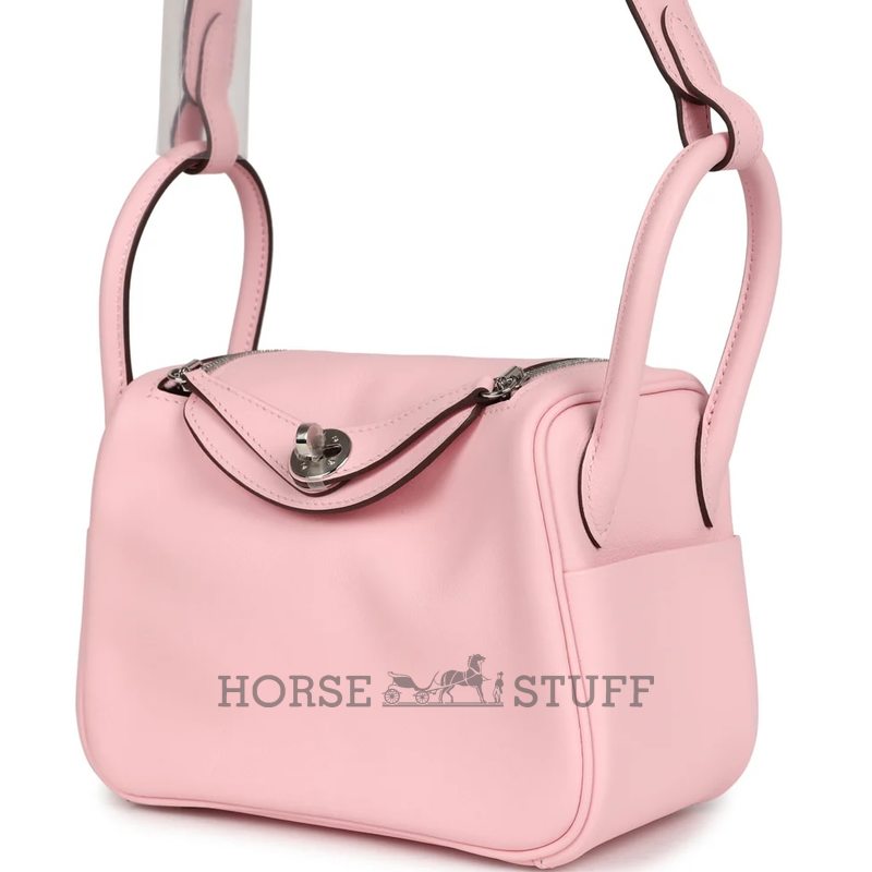 Hermès Lindy Mini Rose Sakura Swift PHW