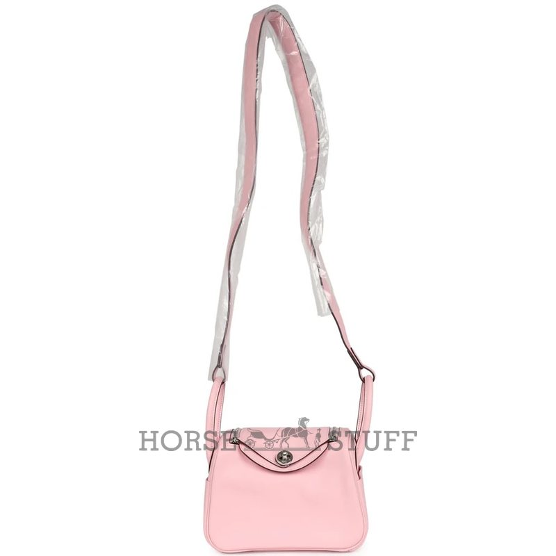 Hermès Lindy Mini Rose Sakura Swift PHW