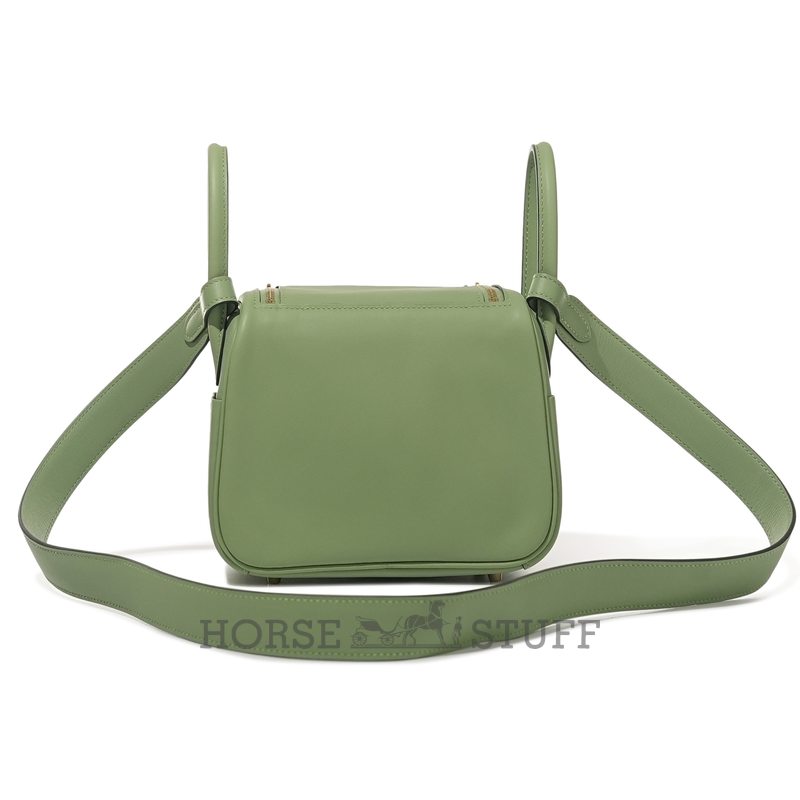 Hermès Lindy Mini Vert Criquet Swift GHW