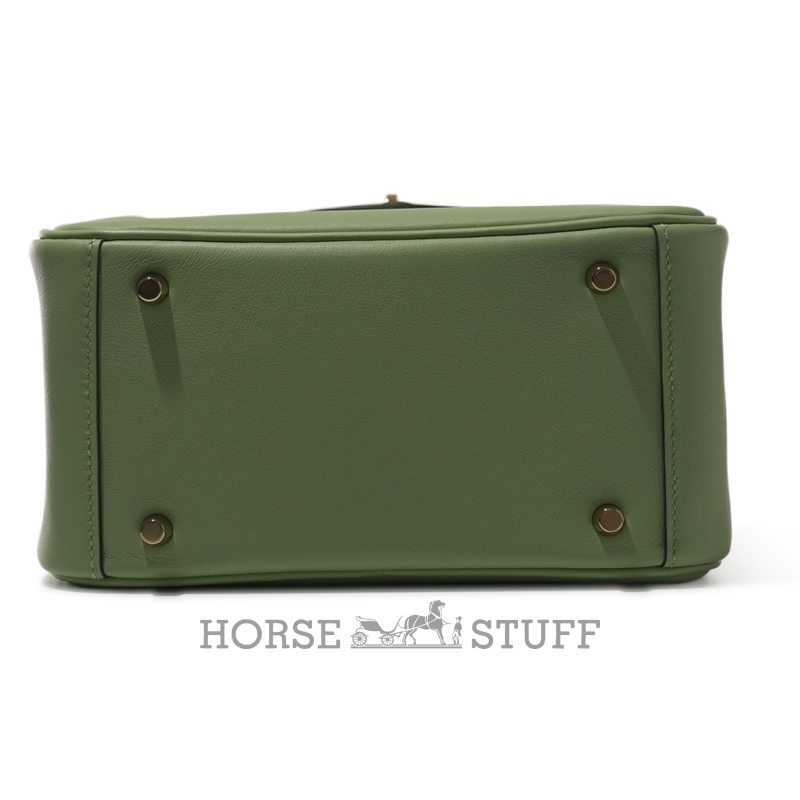 Hermès Lindy Mini Vert Criquet Swift GHW