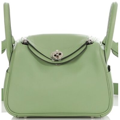 Hermès Lindy Mini Vert Criquet Swift PHW