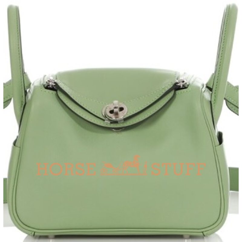 Hermès Lindy Mini Vert Criquet Swift PHW