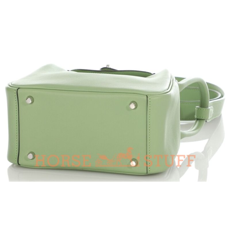 Hermès Lindy Mini Vert Criquet Swift PHW