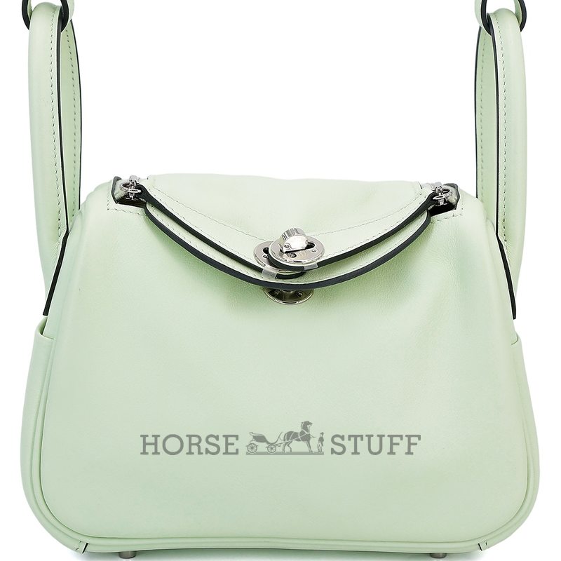 Hermès Lindy Mini Vert Fizz Swift PHW