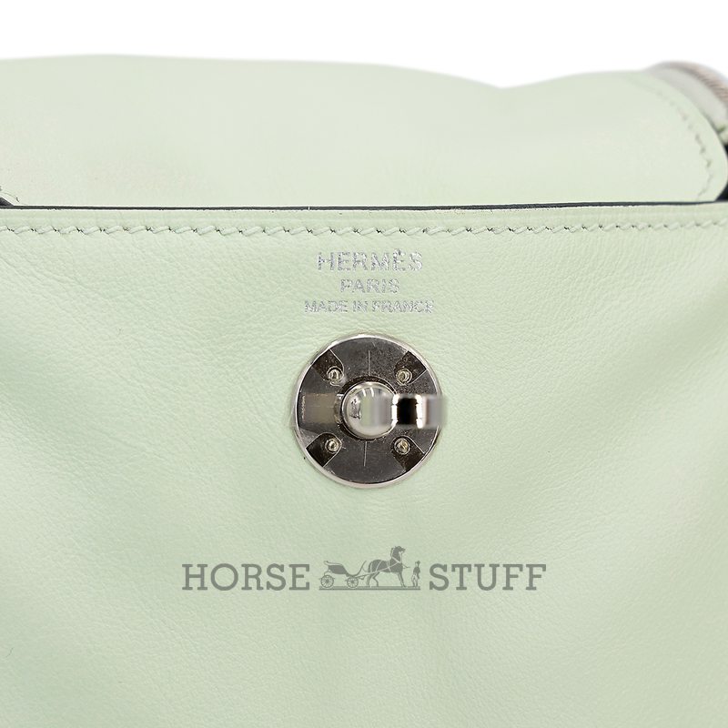 Hermès Lindy Mini Vert Fizz Swift PHW