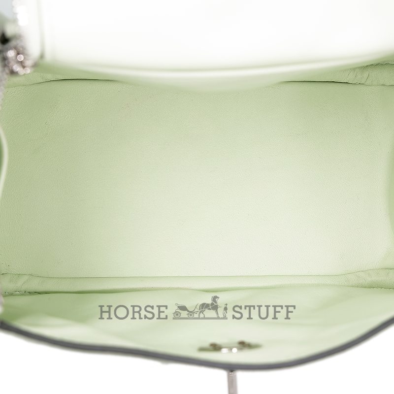 Hermès Lindy Mini Vert Fizz Swift PHW