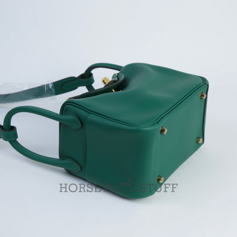 Hermès Lindy Mini Vert Moyen Swift GHW