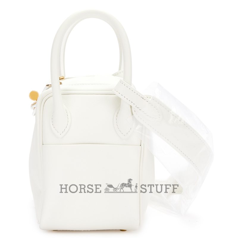 Hermès Lindy Mini White Swift GHW