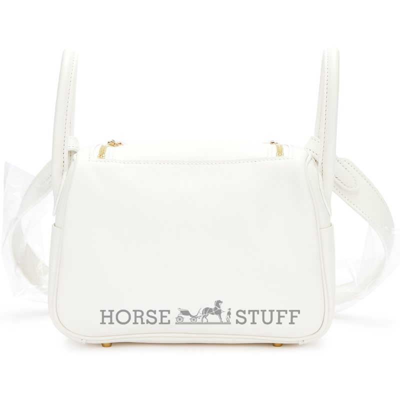 Hermès Lindy Mini White Swift GHW