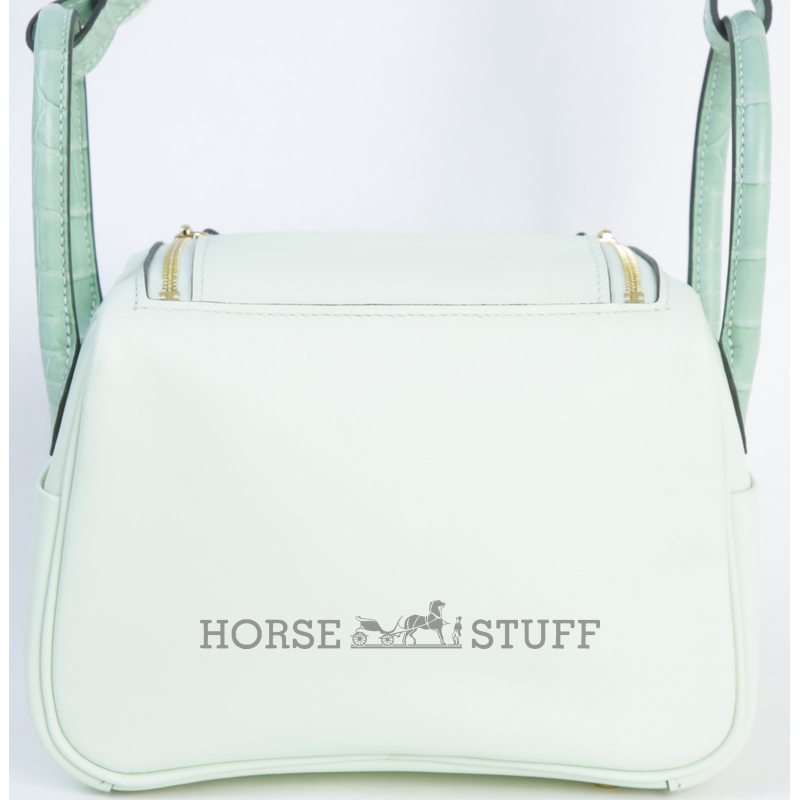 Hermès Lindy Mini Touch Vert Fizz Swift / Vert d'Eau Matte Crocodile Alligator GHW