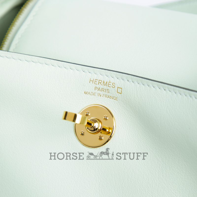 Hermès Lindy Mini Touch Vert Fizz Swift / Vert d'Eau Matte Crocodile Alligator GHW