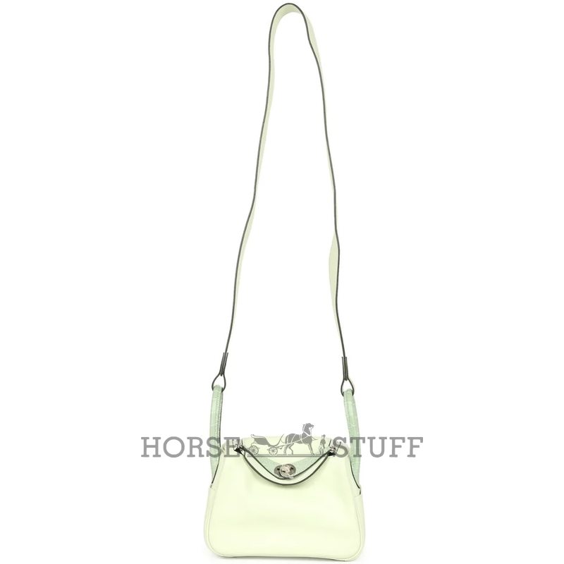 Hermès Lindy Mini Touch Vert Fizz Swift / Matte Crocodile Alligator PHW