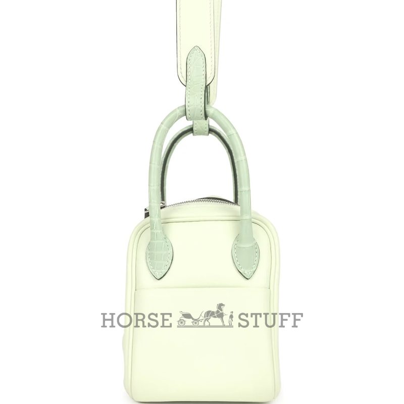 Hermès Lindy Mini Touch Vert Fizz Swift / Matte Crocodile Alligator PHW