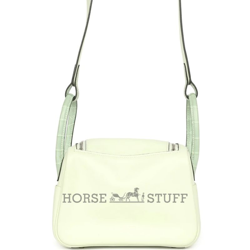 Hermès Lindy Mini Touch Vert Fizz Swift / Matte Crocodile Alligator PHW