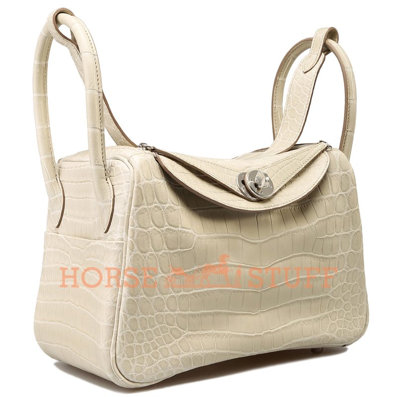 Hermès Lindy 26 Beton Matte Crocodile Niloticus PHW