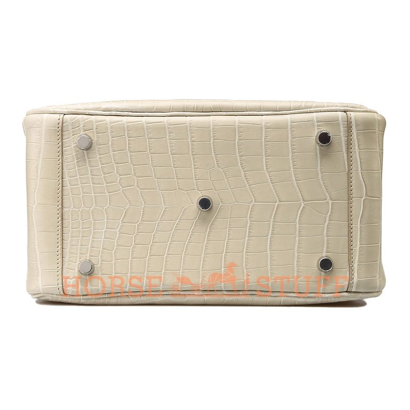 Hermès Lindy 26 Beton Matte Crocodile Niloticus PHW