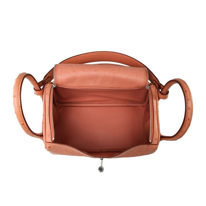 Hermès Lindy 26 Terre Cuite Ostrich PHW from 100% authentic materials!