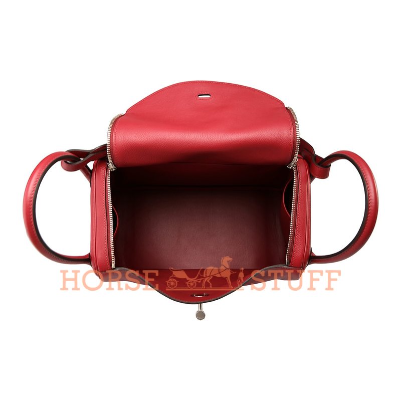 Hermès Lindy 30 Rouge Grenade Evercolor PHW