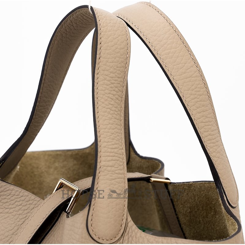 Hermès Picotin Lock 18 Beige Marfa Clemence GHW