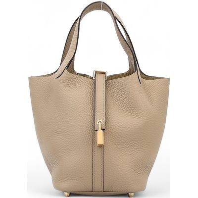 Hermès Picotin Lock 18 Beige Marfa Clemence GHW