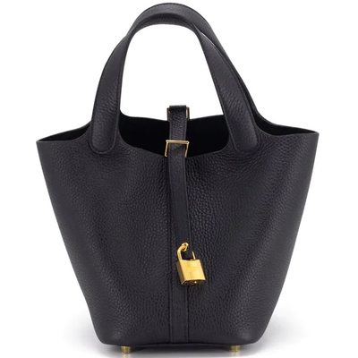 Hermès Picotin Lock 18 Black Clemence GHW