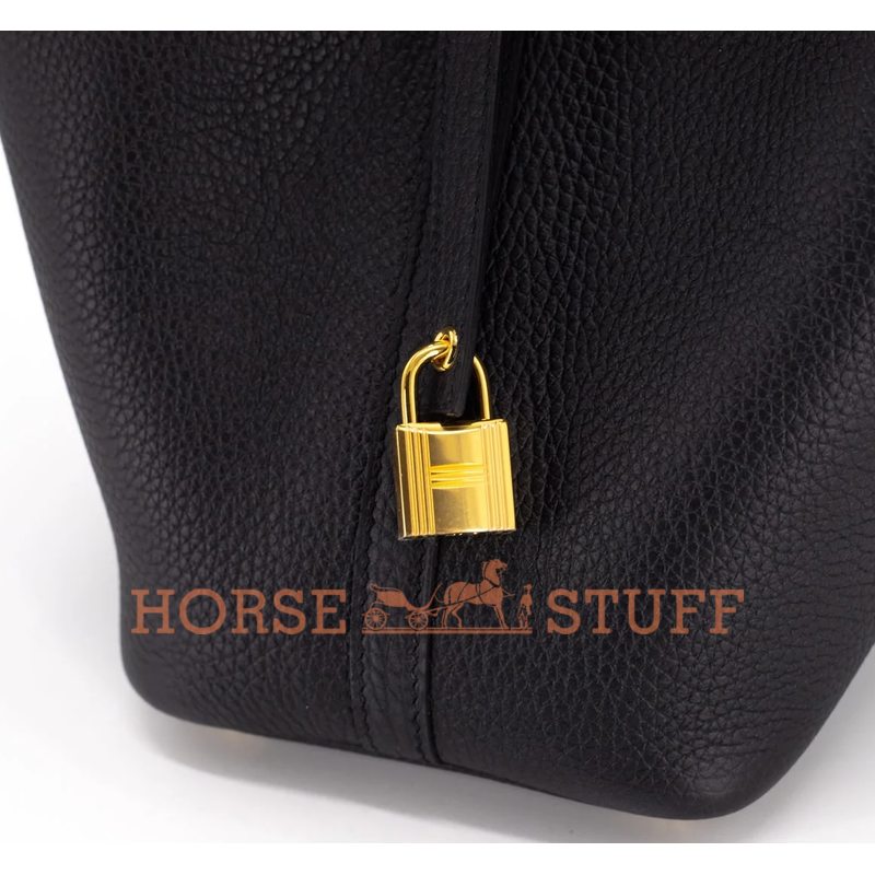 Hermès Picotin Lock 18 Black Clemence GHW