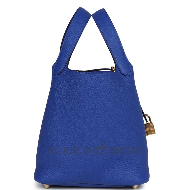Hermès Picotin Lock 18 Blue Royal Clemence GHW