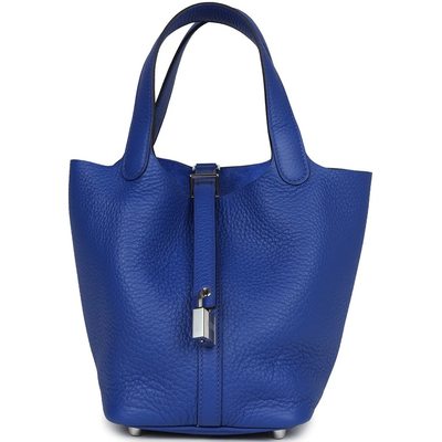 Hermès Picotin Lock 18 Blue Royal Clemence PHW