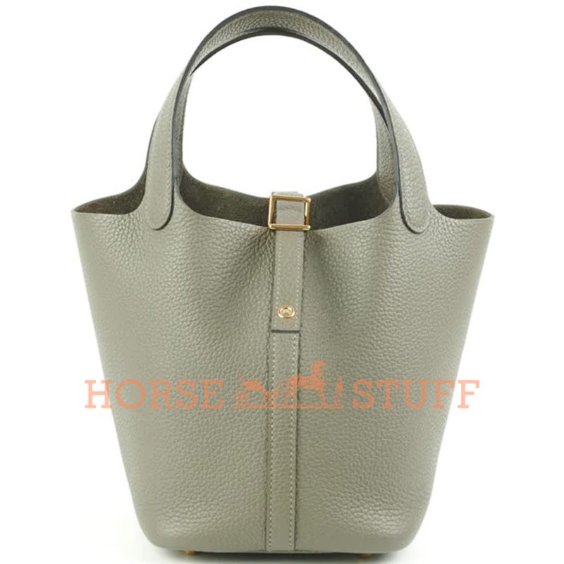 Hermès Picotin Lock 18 Gris Etain Clemence GHW